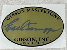 Gibson Mastertone Signed Bluegrass Banjo Pot Assembly Labels from the 1990's Era