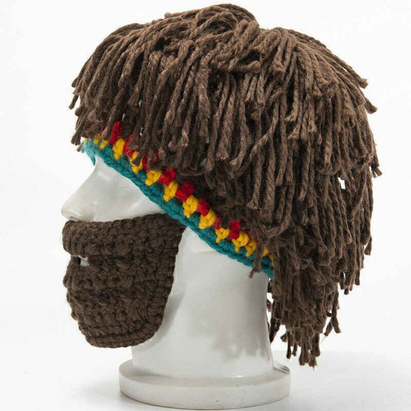 APL Berretto uomo invernale berretto berretto barba berretto in maglia con parrucca maschera da sci cappello