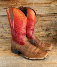 Ariat Roundup Waylon Square Toe Rodeo Cowboy Boots Women's Size 9.5