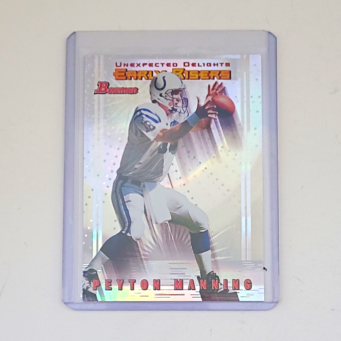 Bowman 1999 Unexpected Delights Early Risers Peyton Manning U2 NFL Colts Insert