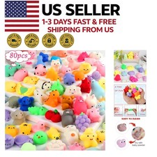 Mochi Squishy Toys Mini Kawaii Fidget Squishies Party Favors 80 Pack