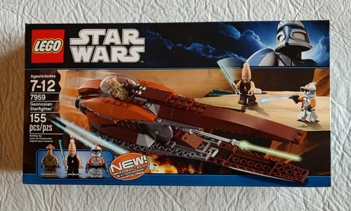 NEW Lego STAR WARS 7959 Geonosian Starfighter SEALED (3) Figures. INSURED