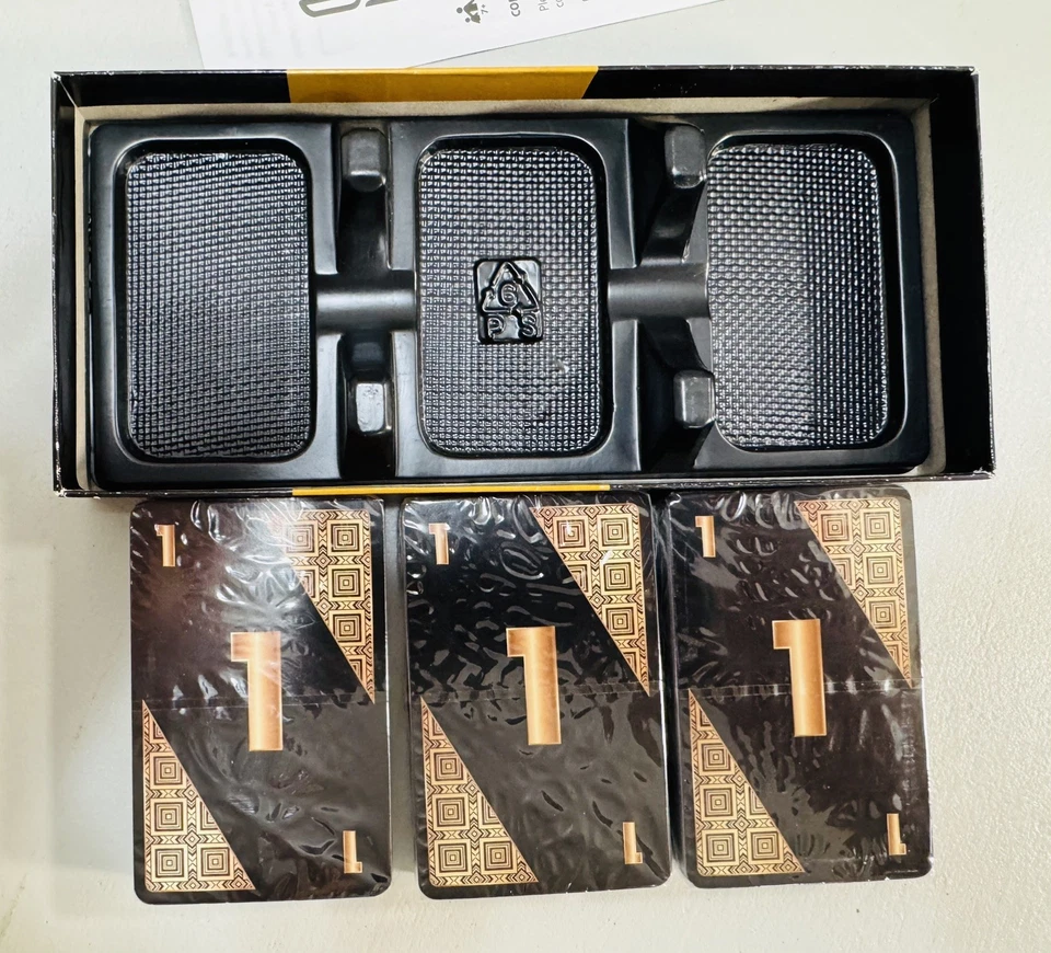 SKIP-BO 50th Anniversary Edition Card Game Mattel Collectible Gold New Open Box - Image 3 of 4