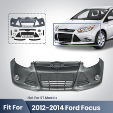 Front Bumper Cover Assembly Kit Wfog Light Cover For 2012-2014 Ford Focus
