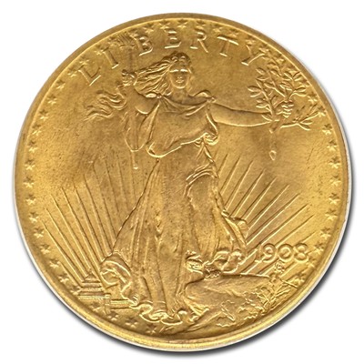 1908 $20 St Gaudens Gold No Motto MS-68 PCGS (Wells Fargo) | eBay