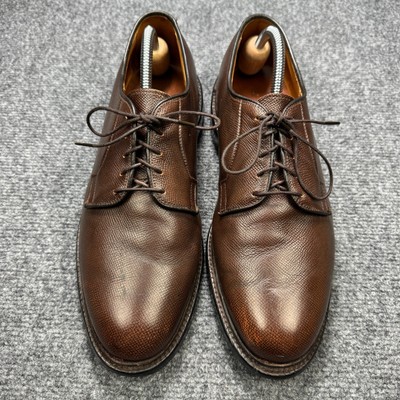 Allen Edmonds Shoes Mens 9 Brown Pebble Leather Leeds 