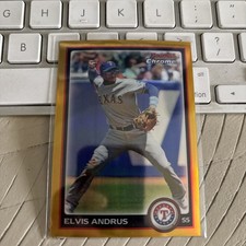 2010 Bowman Chrome GOLD Refractor 06/50 Elvis Andrus #31