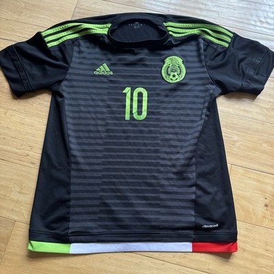 adidas 2014 Mexico National Soccer Team GIOVANI DOS SANTOS #10 Black Jersey Sz M