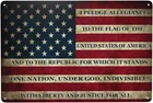 American Flag Pledge Allegiance Metal Tin Signs, Vintage Wall Art Sign Posters,