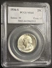 1936-S Washington Quarter Silver- MS-64 PCGS Graded,  Stunning Coin,Undergraded