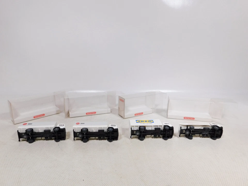 Wiking 1:87 H0 4X LKW MB 431 Siku 633 IKEA Großburgwedel SG/Mint+Box #EG948-0,5 - Immagine 3 di 4