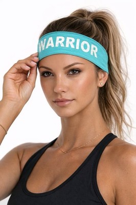 Ninja WARRIOR Headband Blue Metallic Stretch One Size NEW