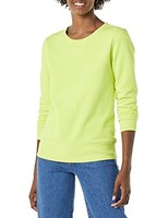 Fleece-Sweatshirt Damen Xs Neon-HellgrüN Rundhalsausschnitt Amazon Essentials