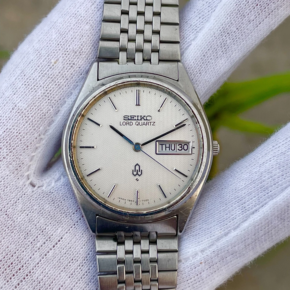 Vintage Seiko Lord Quartz With Bracelet Watch 7853 7020