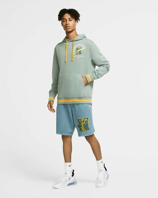 New Nike Class of 72 Club Hoodie SZ S Mens Sage University Gold DC3546-353 