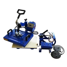 5in1 Digital Heat Press Machine Sublimation for T-Shirt Mug Plate Hat Print 110V