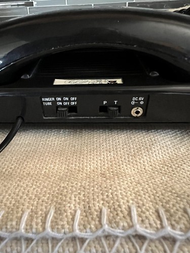 VTG 80s Black Guess Desk Telephone Hearing Aid Compatible tone/pulse READ - Picture 8 of 8
