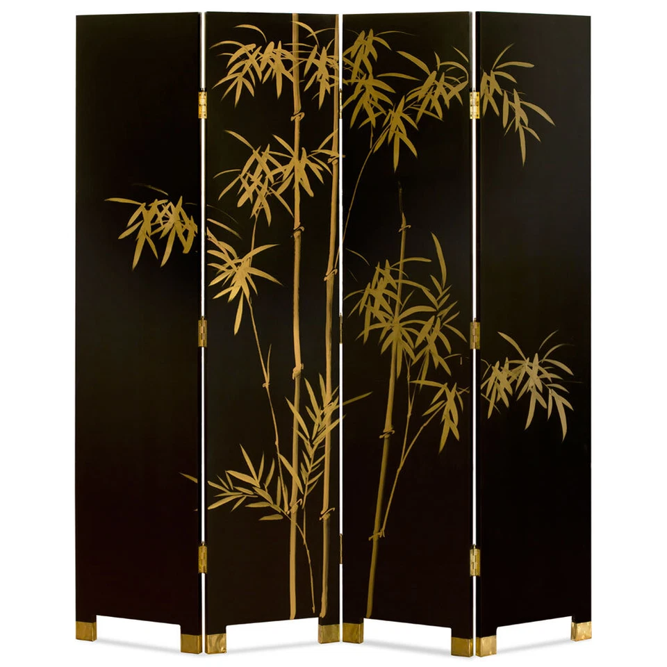 Vendedor de EE. UU. - Pantalla de piso asiática de peces koi de hoja dorada Foto 3 de 3