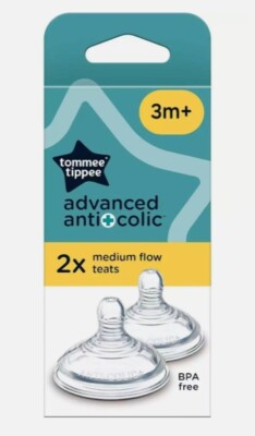Tommee Tippee Closer To Nature Teats 3m Med Flow