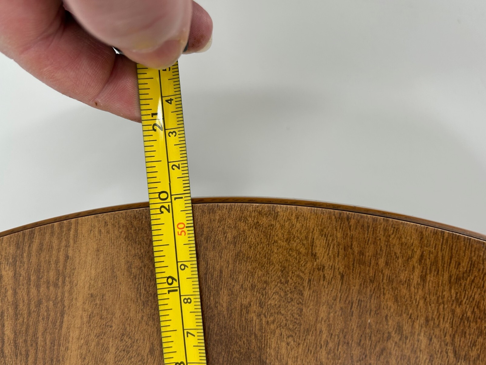 VINTAGE Ethan Allen American Tradition Wood Formica Lazy Susan w/ Glass Top 20"