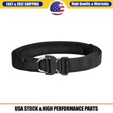 Tactical Quick Release Battle Belt 2 Layer MOLLE Heavy Duty Metal Buckle Belt US