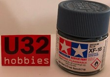 TAMIYA 81718 XF-18 Matte Medium Blue Acrylic Paint For Modeling 10Ml
