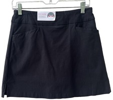 LADY HAGEN Black Golf Skort Skirt Women  s Sz 4 Easy Shaper Pull-On Pockets New