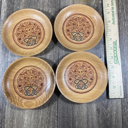 5" German Handpainted Craft Wooden Plates VOLKSKUNSTWERKSTATTEN MICHELFELD - Picture 11 of 11