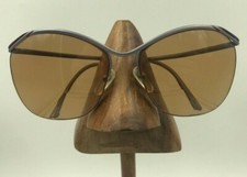 Vintage Logo Paris 201 Violet Metal Half-Rimmed Butterfly Sunglasses FRAMES ONLY