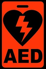 AED Hi-Viz Orange Bag Tag - FREE Personalization - New