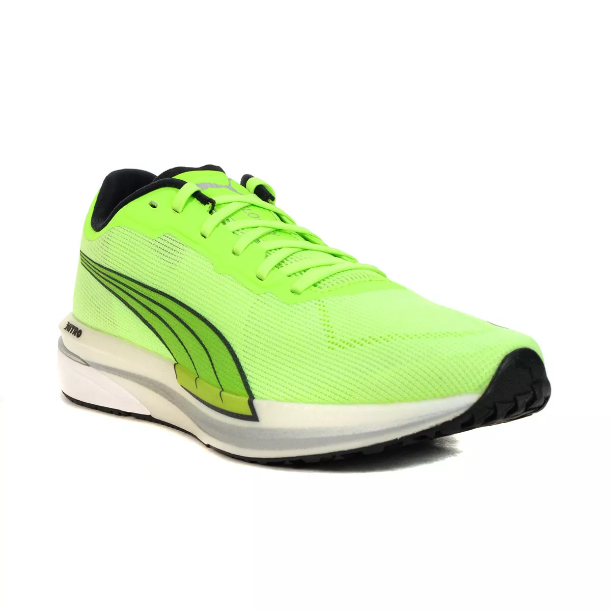 Scarpe da corsa PUMA uomo Velocity Nitro verdi abbaglianti puma nere 19459611