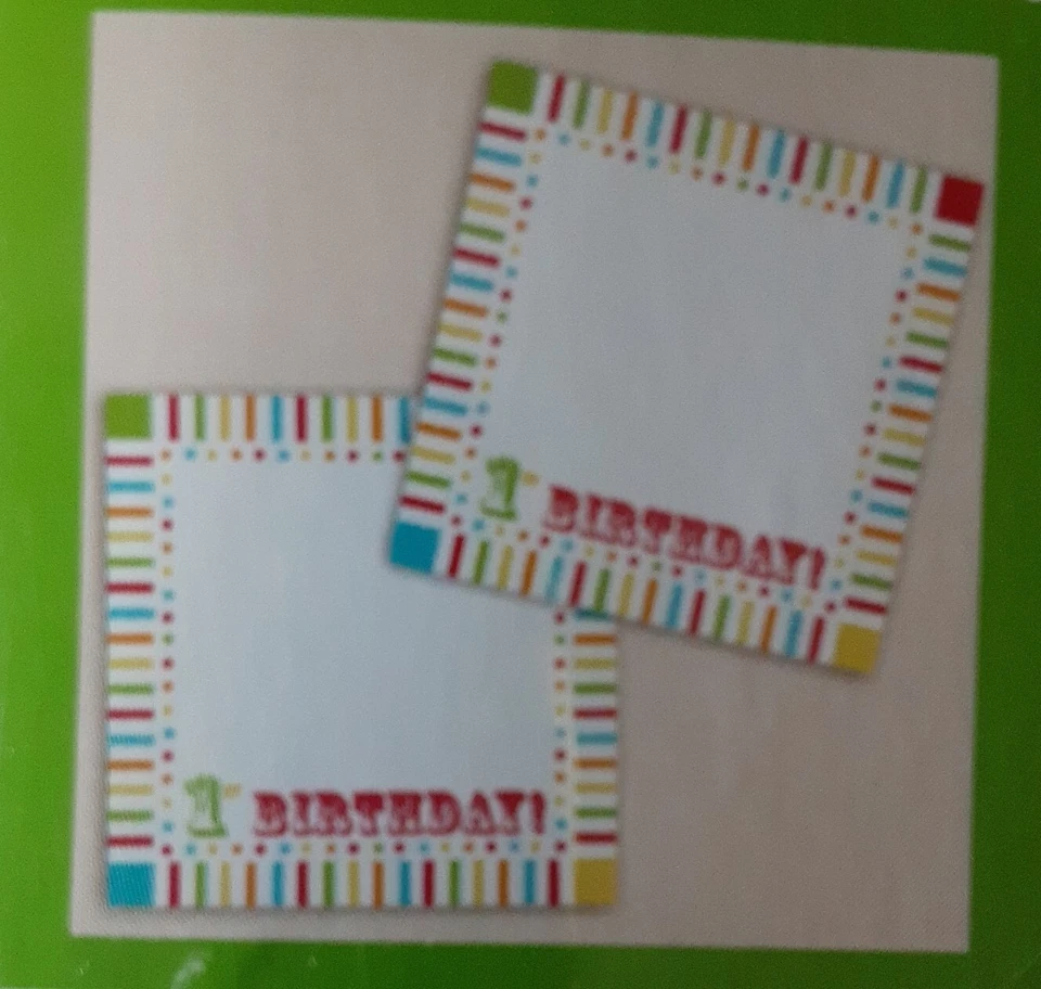 Marco de fotos de primer cumpleaños para bebé 8 piezas posavasos decoraciones de fiesta favores 4x4 pulgadas Foto 4 de 4