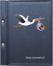 Baby-Stammbuch STORCH BOY mit Hüllen | Das besondere Geschenk  | Mutterpasshülle