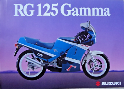 Suzuki RG125 Gamma double-sided brochure literature-French RG 125