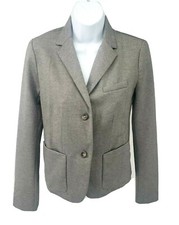 Gap Womens Gray The Academy Blazer Jacket Size 0 Office Button Pockets NWOT