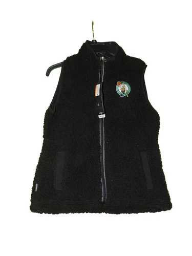Boston Celtics Antigua Fluffy Vest Jacket Medium Women New