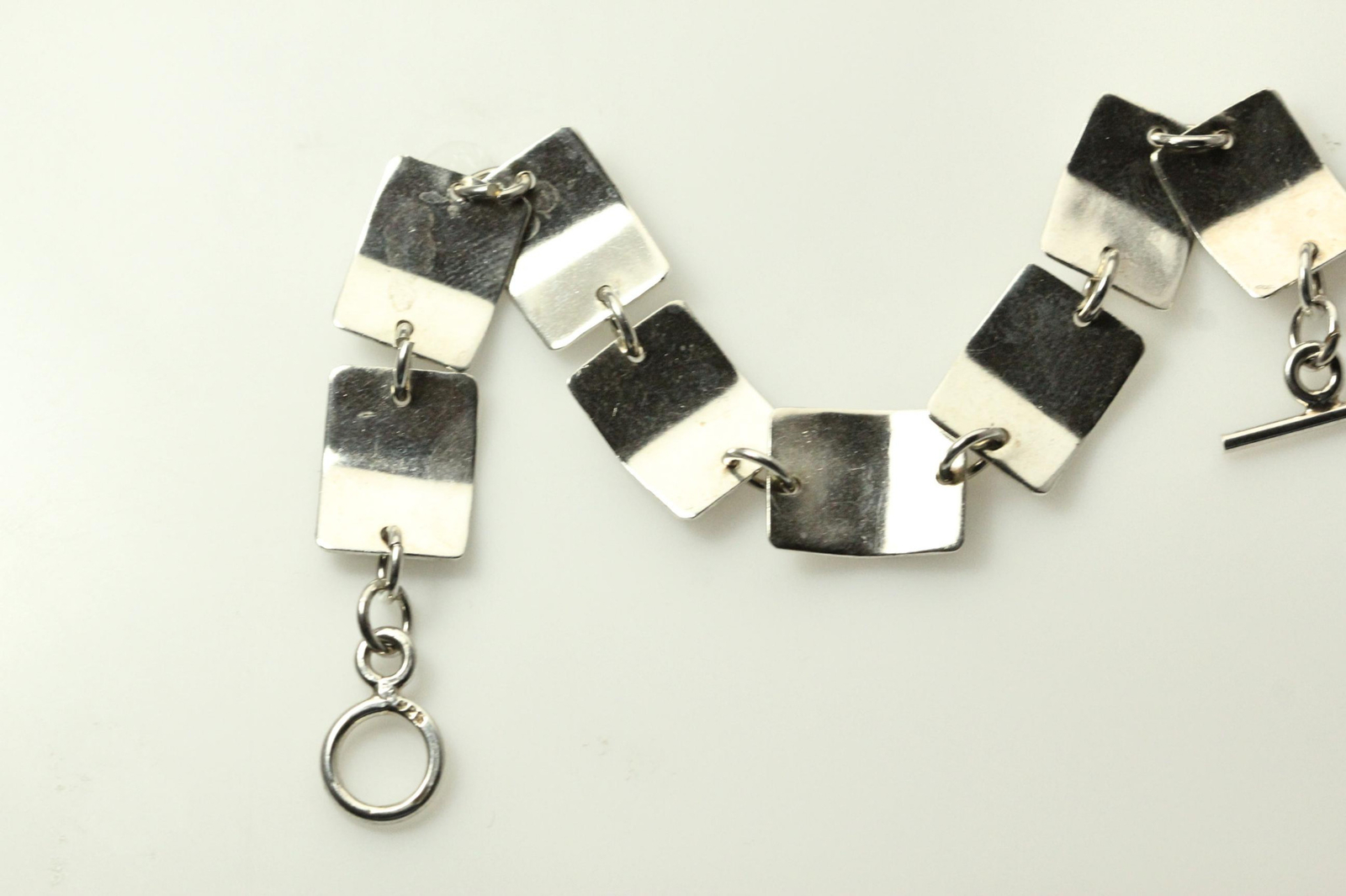 925 Sterling Silver 8" Rectangular Link Bracelet … - image 21