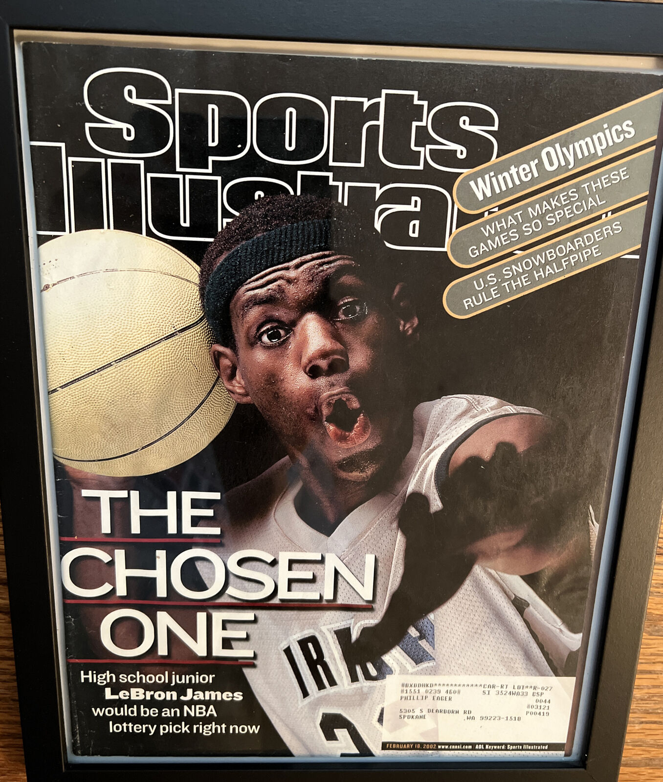 LEBRON JAMES Sports Illustrated The Chosen One Original Framed.