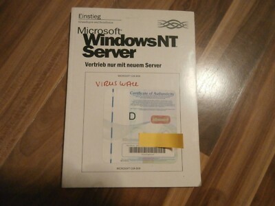 #Microsoft Windows NT Server Buch mit Lizenzaufkleber COA BOX