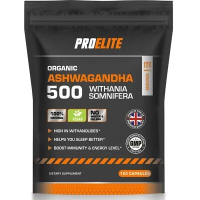 PROELITE ASHWAGANDHA 10000MG 120 CAPSULES HIGH STRENGTH STRESS FATIGUE ANXIETY RELIEF