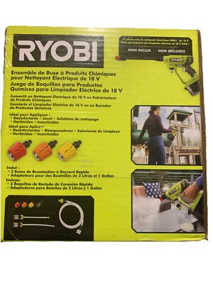 Ryobi 18v EZ Clean Chemical Nozzle Kit (damage On Box  Doesn t Affect Product )