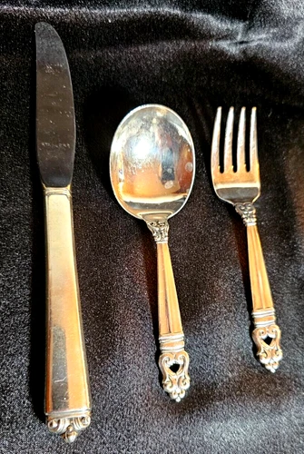 International Sterling Silver Royal Danish Child's Place Setting
