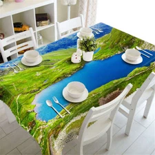 Great Rives 3D Tablecloth Table cover Cloth Rectangle Wedding Party Banquet