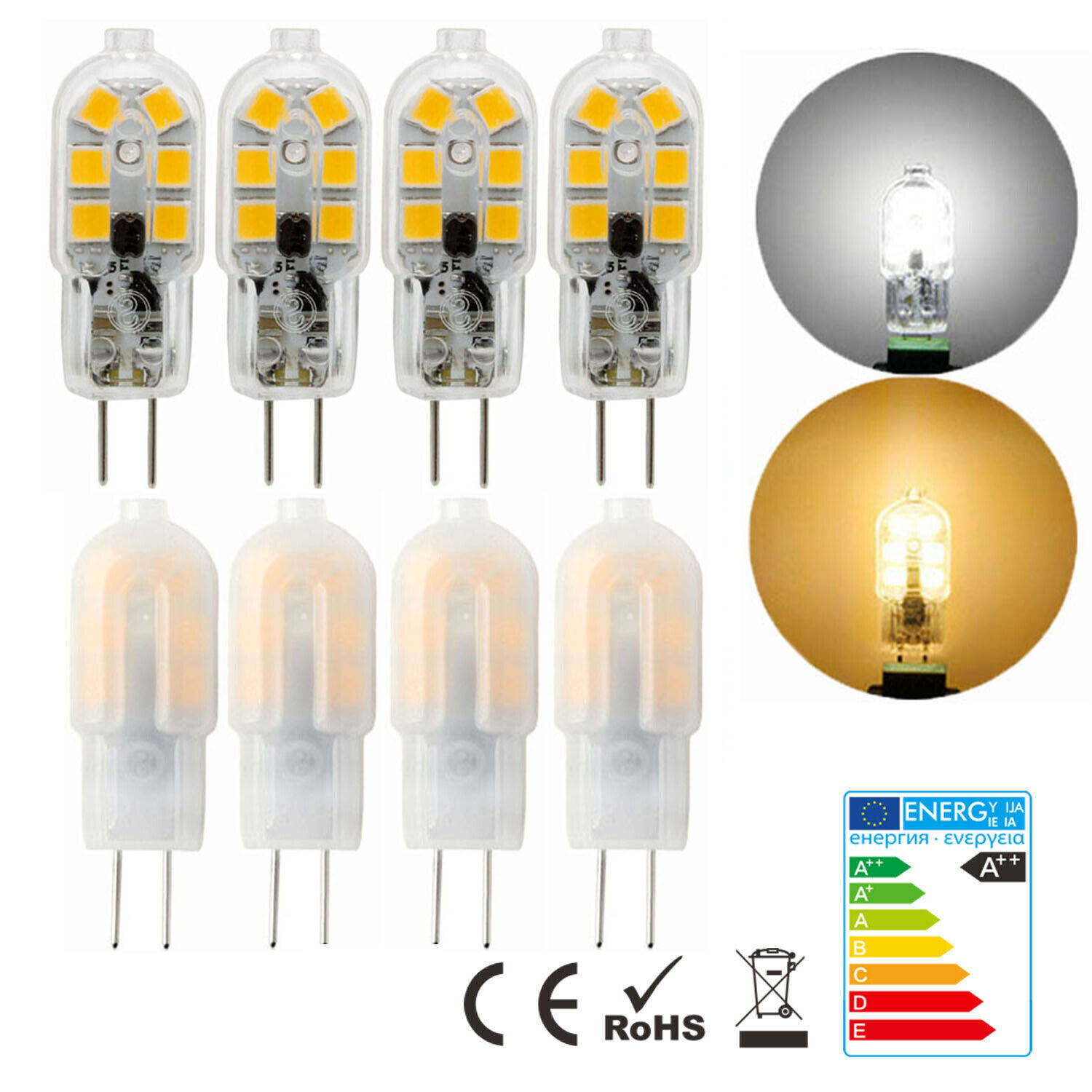 bestøver Statistikker Svin G4 LED Maïs COB 12V DC Ampoule 5W Blanc Chaud Froid 2835 SMD Remplacer  Halogène | eBay