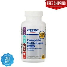 Equate Complete Multivitamin/Multimineral Supplement Tablets, Men 50+, 200 Count