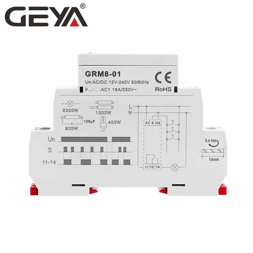 GEYA Memory Relay Electronic Latching Relay Impulse Step Relay 16A AC/DC12V-240V - Picture 7 of 15