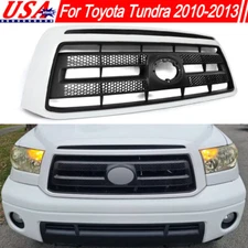 Super White Front Bumper Grille Fits 2010 2011 2012 2013 Toyota Tundra Limited