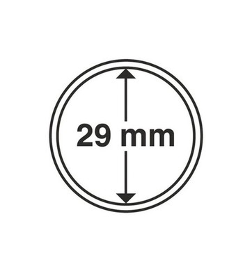 100 Stück Leuchtturm Grips 29 mm Ø Münzkapseln mit Rand No. 333523