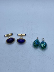 Gold Filled Cufflinks & Pendant Bundle 2pcs 16.36g