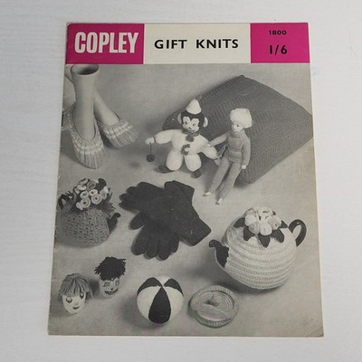 VINTAGE ORIGINAL COPLEY'S STRICK-/HÄKELANLEITUNG Geschenk Stricken 16 Muster 16 Seiten